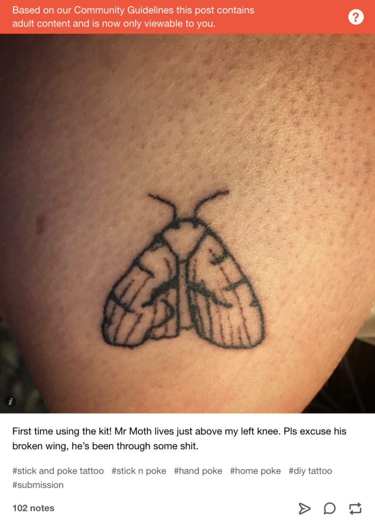 amazing moth tattoo