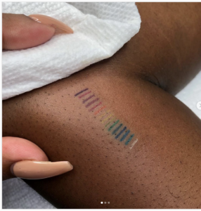color swatch tattoo