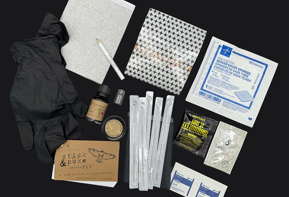 Basic Stick and Poke Tattoo Kit Contents Stick and Poke Tattoo Kit