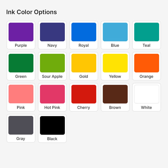 Stick and Poke Tattoo Kit® ink color options