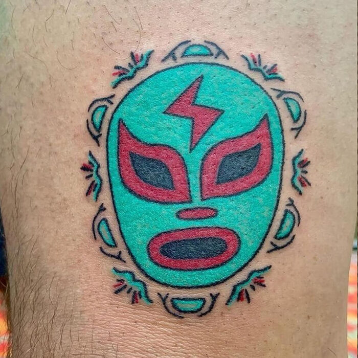 Mexican wrestler tattoo